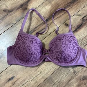 Victoria Secret mauve lace bra 36B
